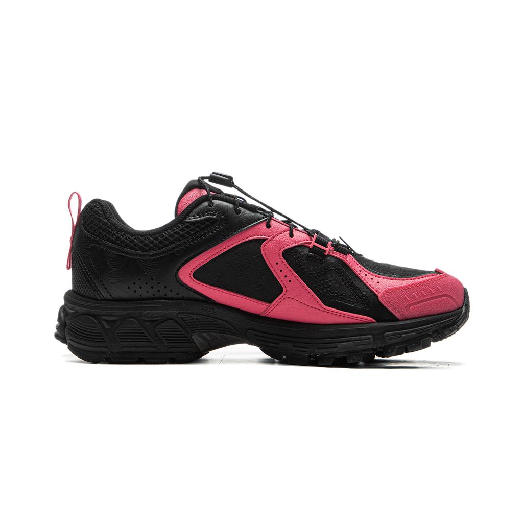 New LiNing Support 2.0 Trail V2 Anti Slip Wear Resistant Low Top Sprint Running Shoes Women's Black Pink ARXU024-1