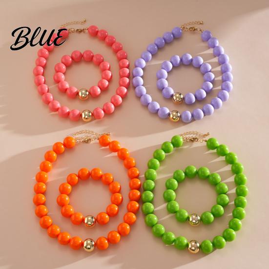 Ladies Bracelet Beaded Jewelry for Women Acrylic Big Beads Choker