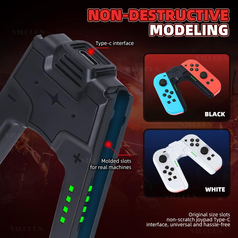 Joy RGB LED 5.2 BT Switch L/R Joypad For N Switch/Oled/Lite Wireless Gamepad With Grip For PC Yuzu 3D Dual Vibration Joystick