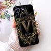 For Motorola Edge 70 Fusion Royal Crown Initial Letter Phone Case For Motorola Edge70 Fusion 5G XT2605 Black Silicon Soft Bumper