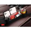 Upgrade Storage Box Car Seat Gap Organizer Pocket Alcantara suede Leather Auto Seat Side Slit Accessories With 12/24V Cigarette Lighter Drive