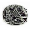 Retro Masonic Plate Buckle: American West-Inspired Fashion Belt