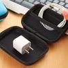 Hard Eva Shockproof Earphone Storage Case Inner Mesh Pocket For Earbuds Cables Coins Travel Commute