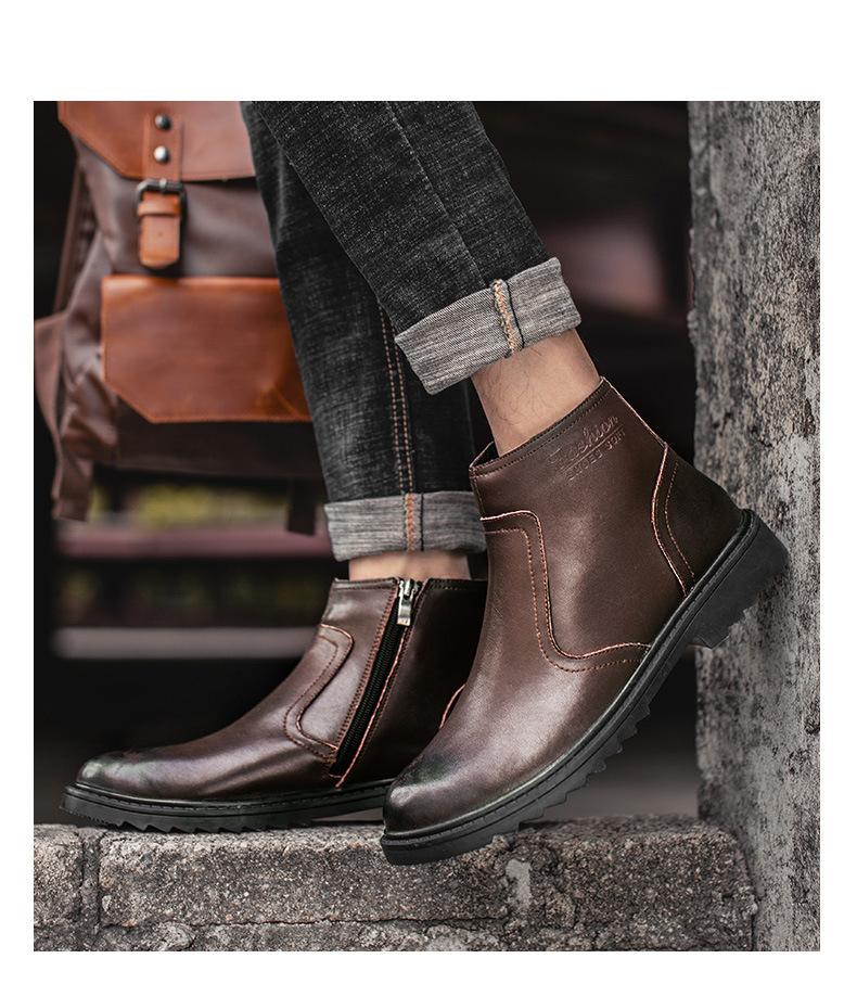 

Обувь из натуральной кожи. Мужская повседневная обувь. Модная брендовая мужская обувь на плоской подошве из коровьей кожи. Черно-белые туфли. 44 коричневый