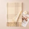 Premium Vintage-Style Faux Cashmere Scarf Thick Plaid Wrap Winter Fall Unisex Elegant Warm Neckwear