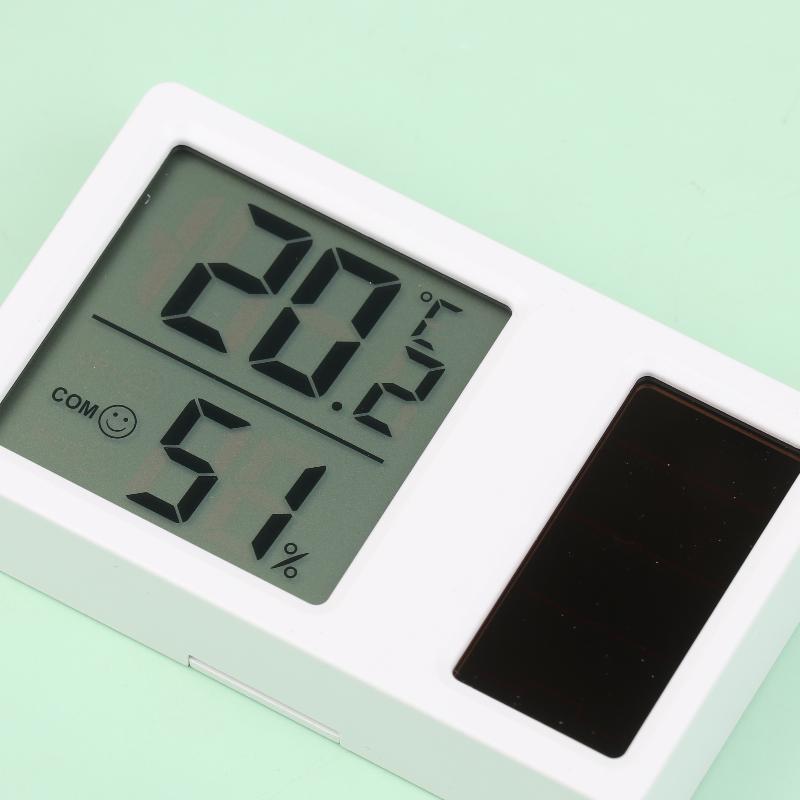 Solar Powered Thermometers Mini High Accuracy Digital Temperature Humidity Portable Measurement Meter Gauge Hygrometer