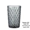 Embossed Glass Tumbler: Versatile Cup for Mouthwash, Juice, Milk, or Beer