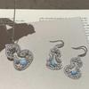 Zircon Pearl Flower Gourd Pendant, Ear Hook Necklace Set, New Chinese Collarbone Chain, Light Luxury High-end Neck Chain.