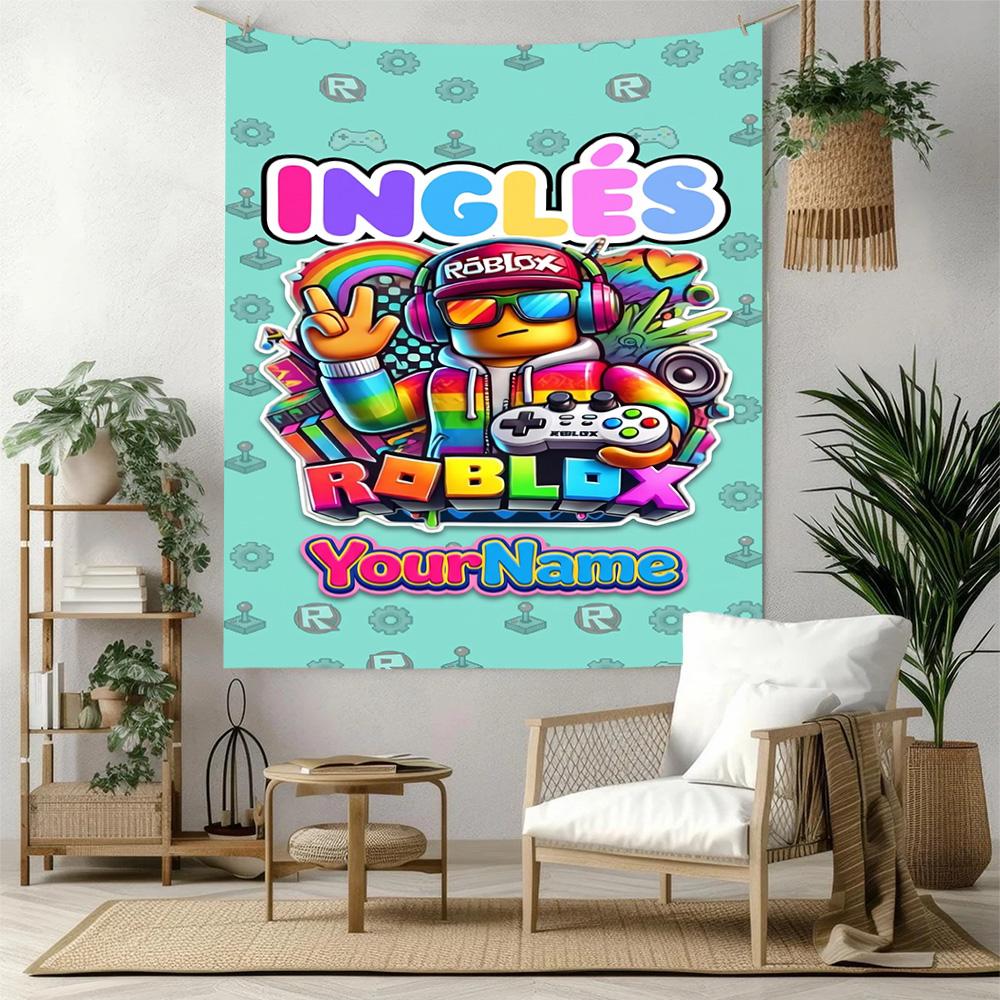 Roblox Custom Your Name Wall Decor Tapestry Art For Pet Memorial Birthdaywedding Party Backdrop Family Gift