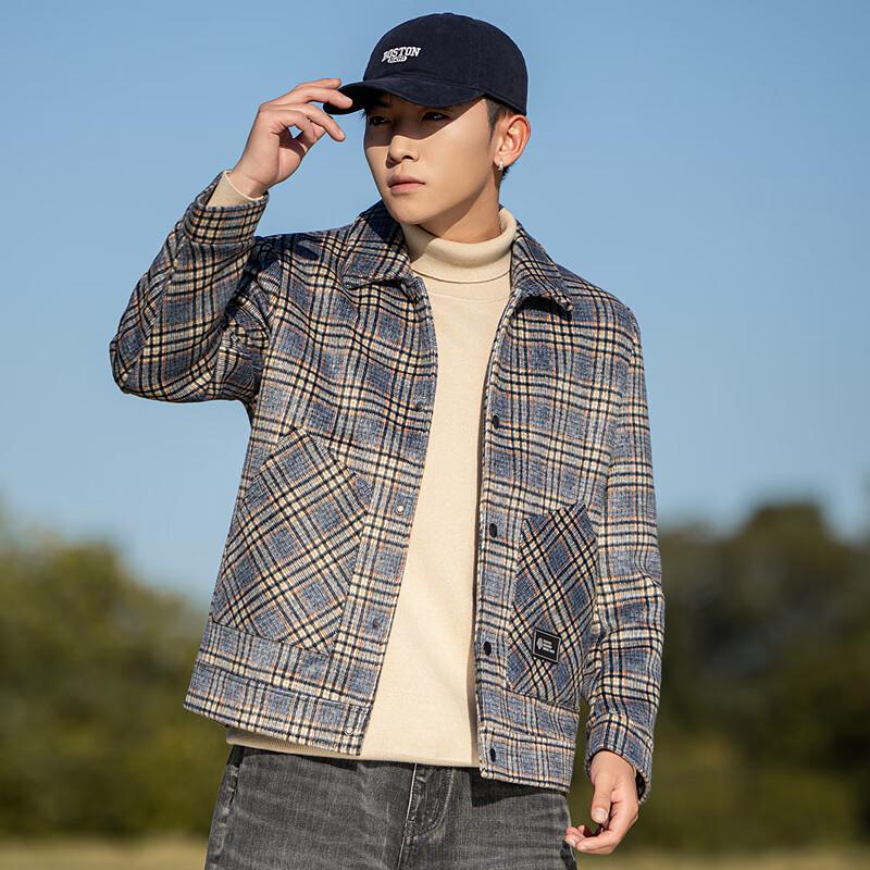 

FAPAI Men s Wool-Blend Padded Tweed Jacket 2XL