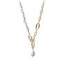 Korean Fashion Round Splicing Freshwater Pearl Clavicle Necklace For Women