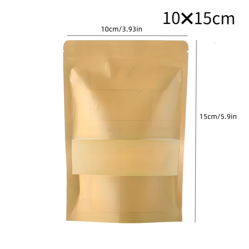 10 sztuk torebek strunowych na żywność, papier pakowy, woreczek z okienkiem, stojący prezent, suszone owoce, opakowania na herbatę, torebki strunowe, samouszczelniające się