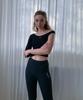 INJIACTIVE Layered Ribbed Top Black