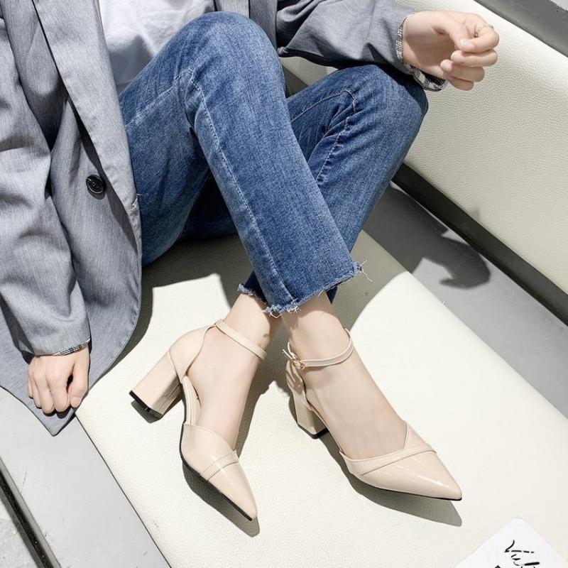 Fashion High Heeled Women's Shoes New Hollow Shallow Mouth Fashion Single Shoes Solid Color Daily Commuting Platform Zapatos Mujer