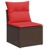 VidaXL Garden Lounge Set with Cushions 6 Pcs Brown Braided Resin Acacia 3326415