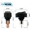 5PCS 12V Oval Shaped Rocker Switch, Weatherproof LED Rocker Toggle Switch, 12mm Hole LED Lighted Illuminated ON Off, 30A SPST 3 Pin Switch for Car