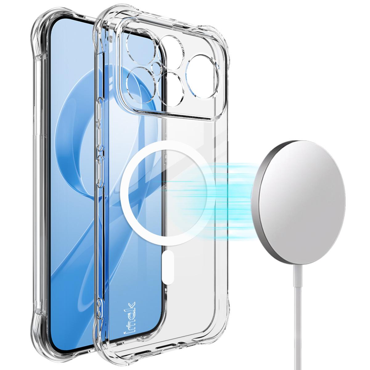 

For Redmi K90 Pro Max 5G Phone Case IMAK Shock-resistant Soft Magnetic Case Redmi K90 Pro Max 5G білий