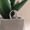 Серебряное кольцо с фианитами 0.32ct, вес изделия 2,27 гр (2197669)