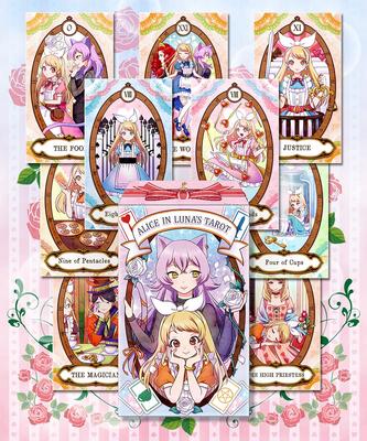 Alice In Luna's Tarot Deck, 78 Cards, Full Deck, Cute