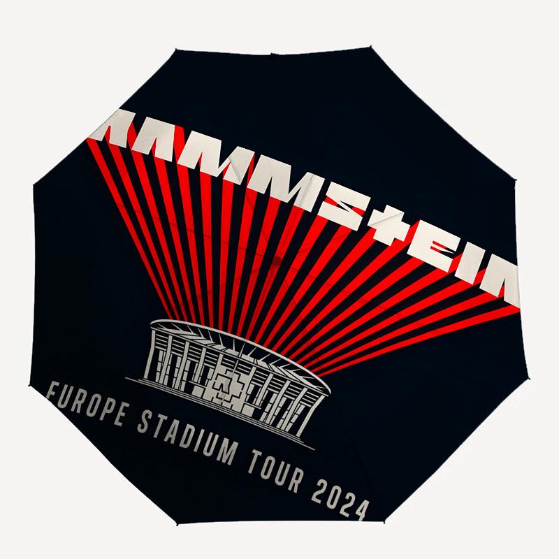 Rammstein, Europe Stadium Tour 2024 Automatic Opening and Closing, 8 rib Structure Portable Umbrella, Suitable for Men and Women in All Seas