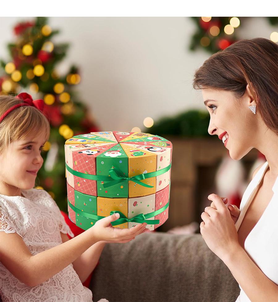 12 Christmas Countdown Gift Boxes: Festive Party Packaging (12 Pcs)