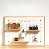 Wooden Meter Box Hole Board Solid Wood Border Wall-Mounted Storage Rack Desk Organizer Home Decoration Kindergarten Use