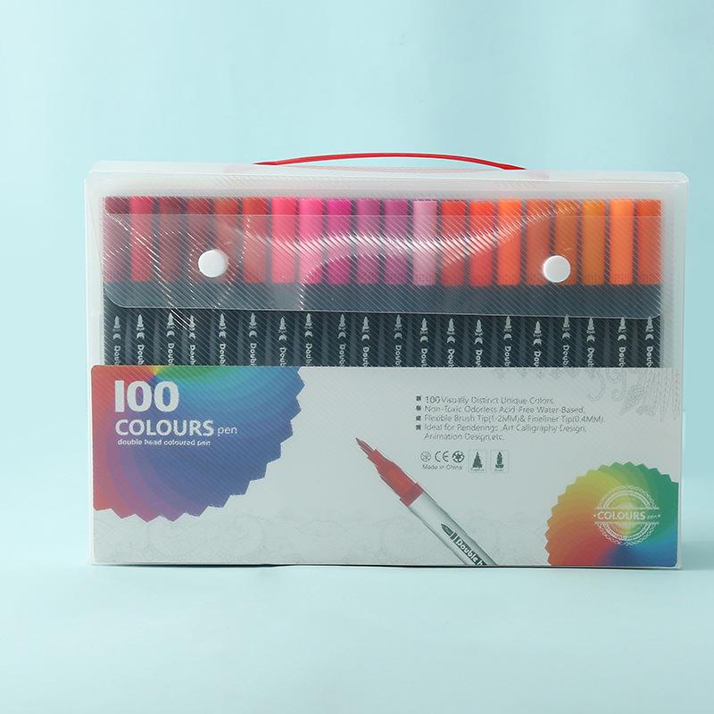 

120-цветные двусторонние смываемые акварельные фломастеры - Экологичный детский набор для рисования