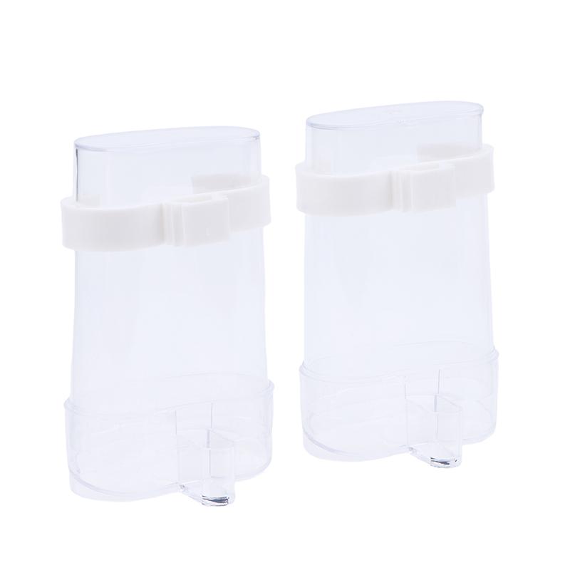 2/4Pcs Plastic Birds Water Feeders Dispenser Automatic Bird Feeder Parrot Canary Parakeet Cage Food Drinking Feeding Supplies