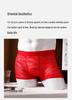 Men's 10A Antibacterial Camellia Silk Boxer Briefs - New Chinese Jacquard Lace Style