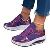 Fashion Purple Mesh Breathable Women Casual Sneakers Lace-up Vulcanized Shoes Ladies Platform Sneakers Female Shoes Plus Size Zapatos De