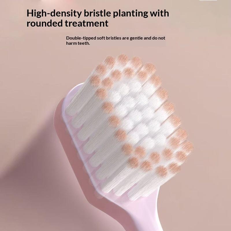 6 Pack Wide Head Soft Bristle Toothbrushes No Shed Bristles for Home Family Daily Oral Care Routine
