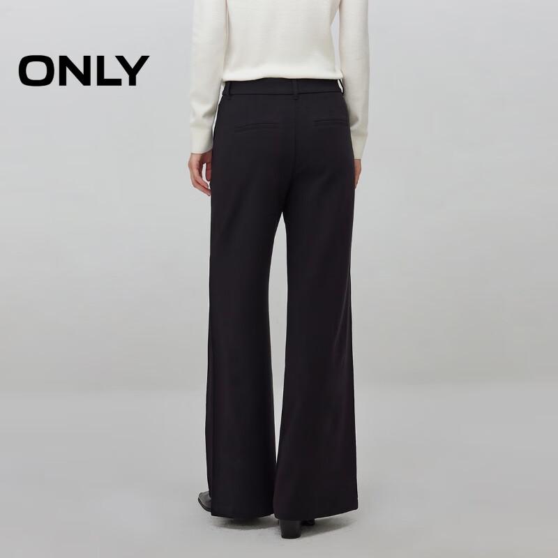 ONLY Women's High-Waist Hidden Placket Flared Casual Trousers