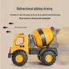 Large Children's Engineering Vehicle Toy Set: Inertia Mixer, Dump Truck, Crane, Excavator, Bulldozer