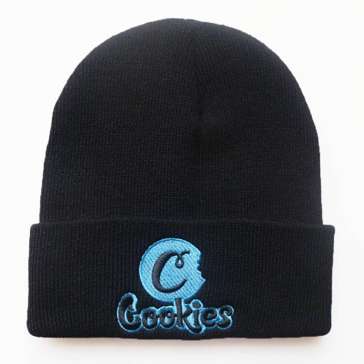 COOKIES New Letter Embroidered Knit Hat Pullover warm beanie for men and women, autumn and winter cold weather hat for students