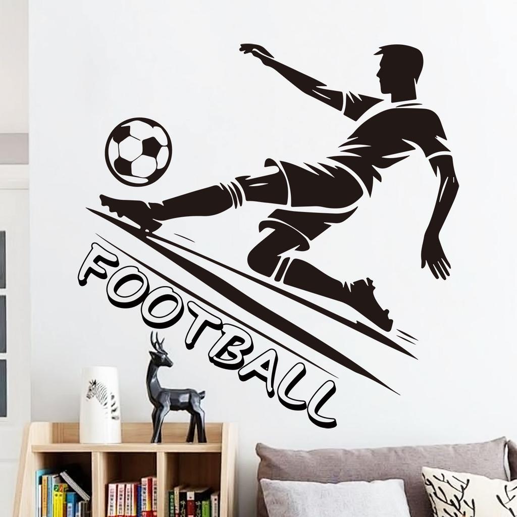 World Cup Football Soccer Wall Sticker Self-Adhesive Removable for Home Party Room Fan Sports Decor