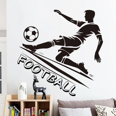 Autocollant Mural Football Coupe du Monde Auto-adhésif Amovible pour Maison Fête Chambre Fan Décor Sportif