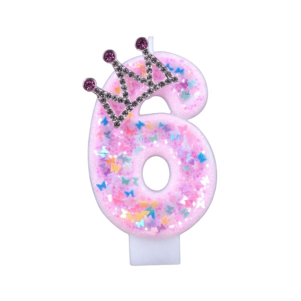 Butterfly Number Birthday Candles, 0-9 Topper Decorations for Birthday Party