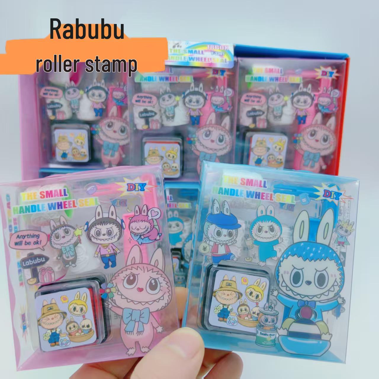 Labubu Cartoon Kids Self-Inking Stamp Roller
