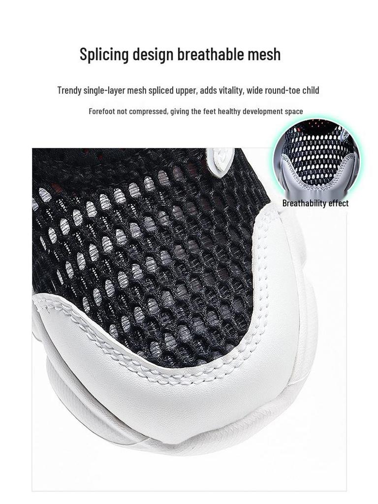 Little Yellow Duck Kids' Breathable Mesh Sports Shoes - Summer Style, Wear-Resistant, Versatile for Boys & Girls.