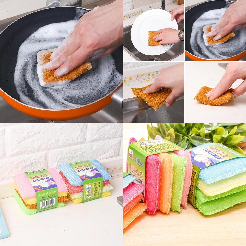 Versatile Dishwashing Brush For Effortless Cleaning With Soft Scouring Pad Design