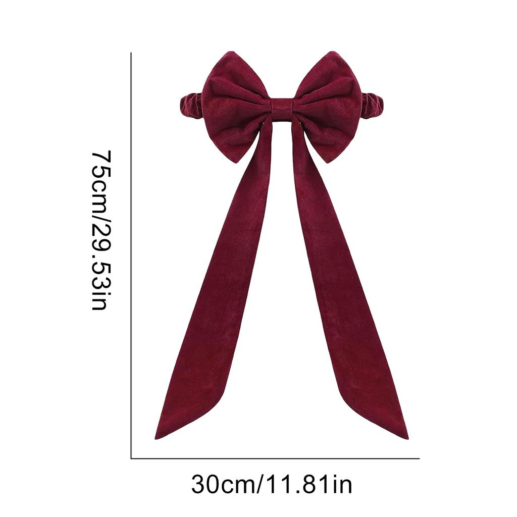 1/4PCS Burgundy Chair Sashes Chair Sashes Bows Burgundy Velvet Sashes Chairs Bows for Christmas Banquet Home Wedding Events