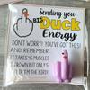 Middle Finger Duck Funny Duck Lucky Charm Gift with Encouraging Card Sending You Big
