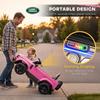 Land Rover Licensed 12V Kids Ride on Car with Remote, Suspension, Slow Start, 3 Speeds, Lights, Music, Horn, Pink