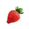Realistic Crystal Strawberry Craft Figurine Glass Fruit Collectible Miniature Statue for Art Enthusiasts and Gift Giving