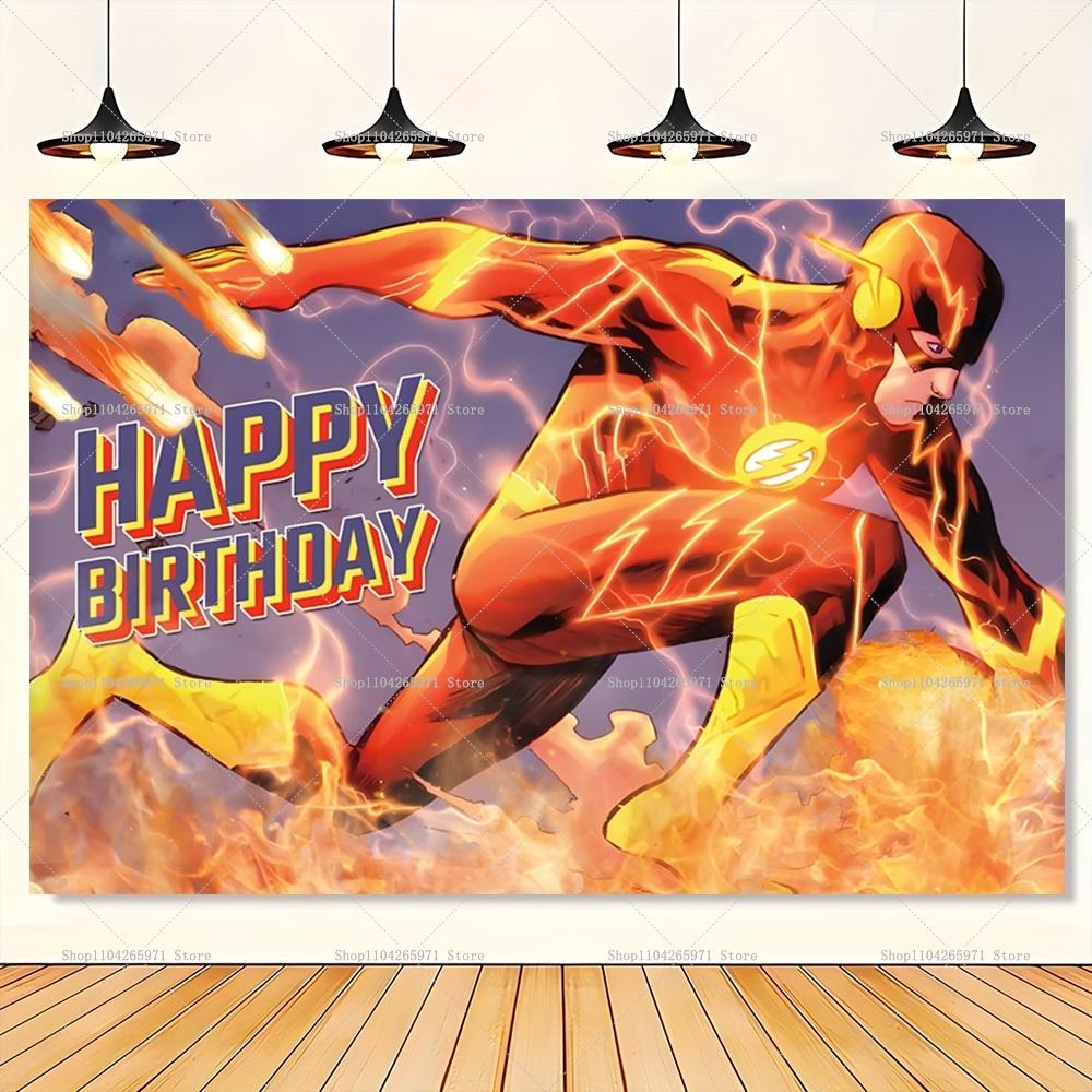 Shiny Hero Glitter Backdrop Super Hero Sparkle Theme Boys Birthday Party Decor Baby Shower Photo Banner Photography Props