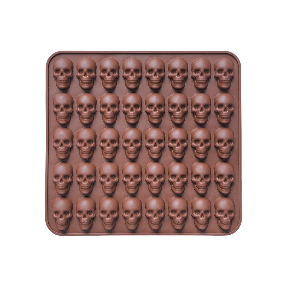 40 Holes Skull Ice Cube Silicone Mold Halloween Creative Decoration Reusable Bar Party Ice Making DIY Candy Chocolate Baking