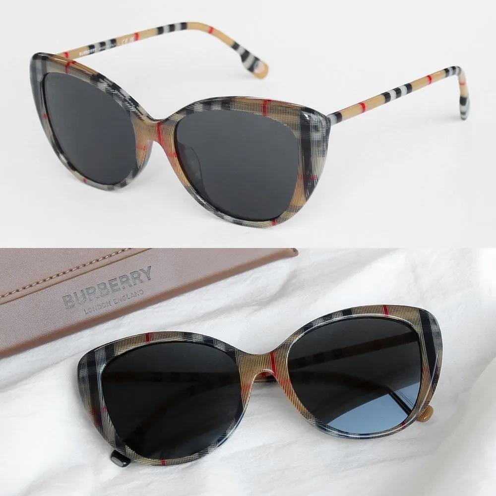 

Burberry Sunglasses B4407-F Cat-eye Brown Check Horn-rimmed Burberry Sunglasses B4407-F