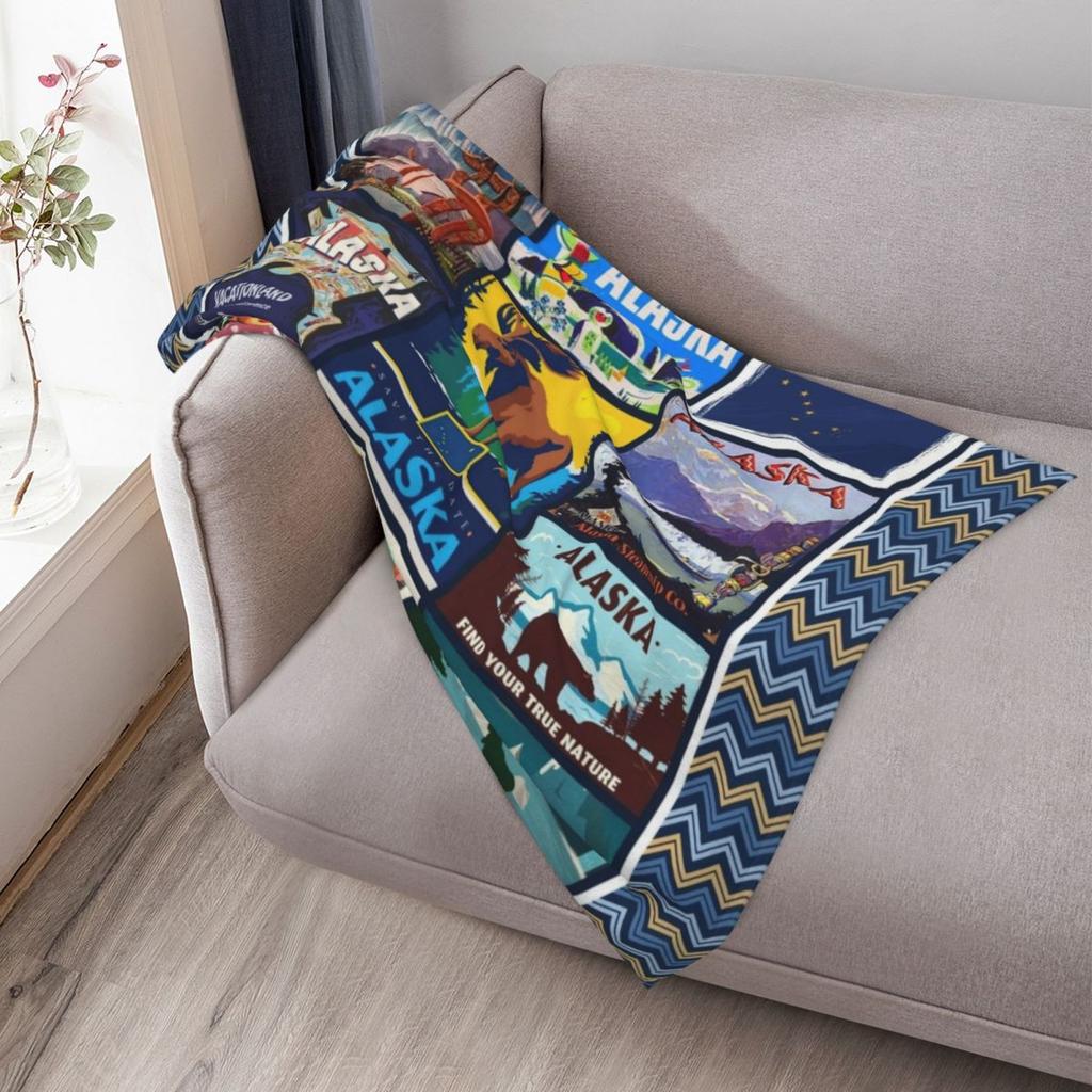 Alaska - Ich liebe ALASKA Kuscheldecke Gemütliche Warme Decke für Schlafzimmer Dekoration