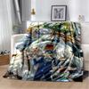 Cartoon Digimon Adventure Monster Soft Plush Blanket,Flannel Blanket Throw Blanket for Living Room Bedroom Bed Sofa Cover Child