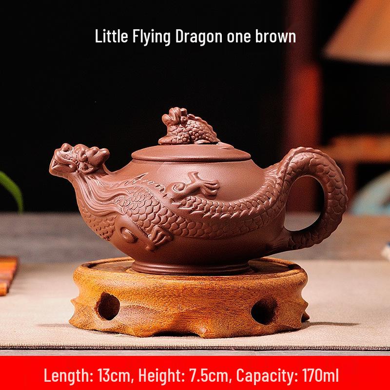 Purple Clay Zhu Ni Ceramic Kung Fu Teapot with Filter - Small Household Tea Maker Set